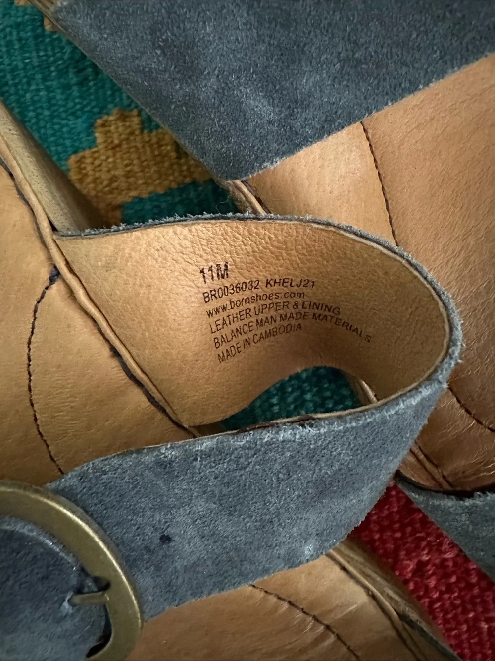 Born Women's Navy Suede Dual-Strap Slide Sandals
